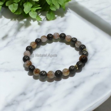 Tiger Eye, Citrine, Pyrite Crystal Bracelets