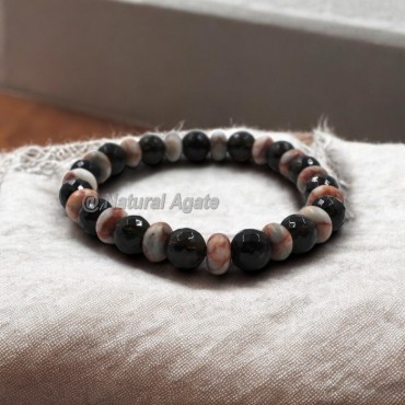 Picasso Jasper and Smokey Bracelets