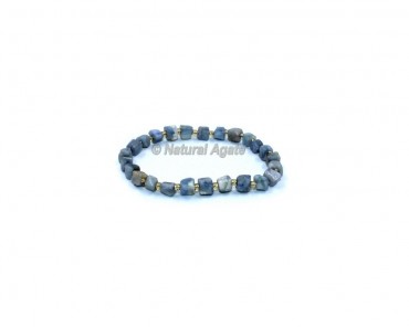 Kyanite Cube Beads Bracelets