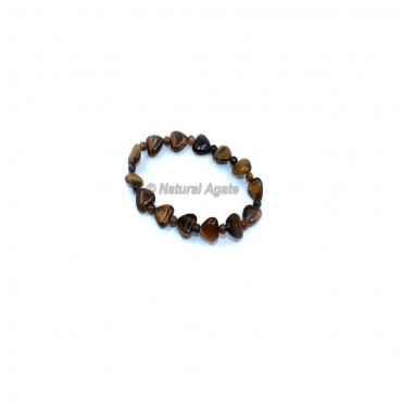 Tiger Eye Heart Gemstone Bracelets