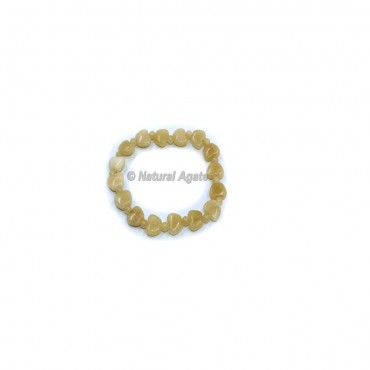 Yellow Calcite Apple Beads Gemstone Bracelets