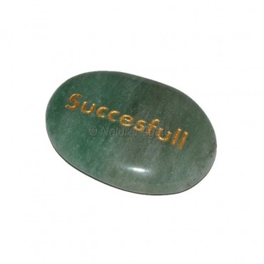 Green Aventurine Successful Engraved Stone