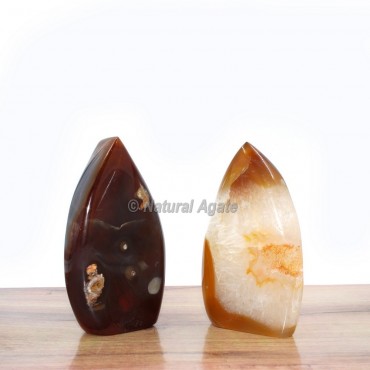 Natural Yellow Agate Geodes Free Form