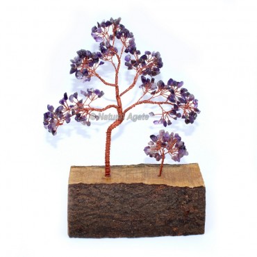 Amethyst 250 Beads Copper Wire Wooden Stone Tree