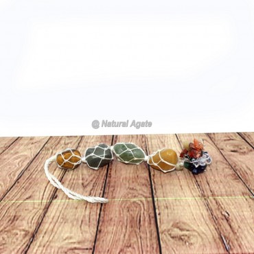 Natural Crystal Stone Chakra Beads Hanger