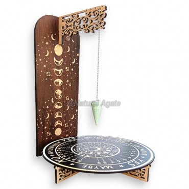 Dowsing Pendulum Display Stand with Moon Phase Engrave