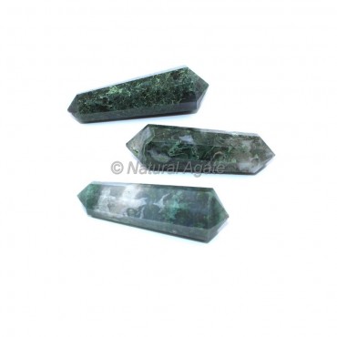 Moss Agate Double Point