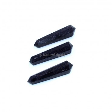 Blue GoldStone Double Terminated Pencil Point