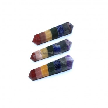 Seven Chakra Double Terminated Pencil Point