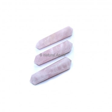 Rose Quartz Double Terminated Pencil Point