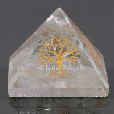 Crystal Quartz With Tree Of Life