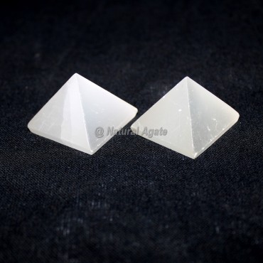 Selenite Gemstone Pyramid