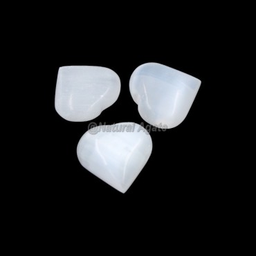 Selenite Puffy Hearts Crystal Hearts Online