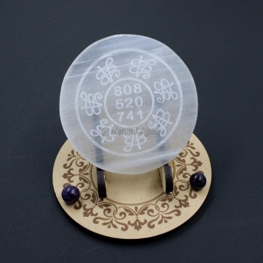 Selenite Zibu Symbol Charging Plate Coaster(no stand)