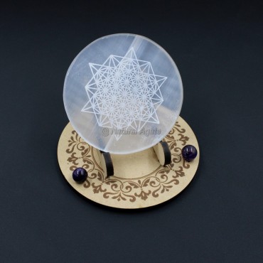 Selenite Charging Plate for Reiki Healing (No Stand)