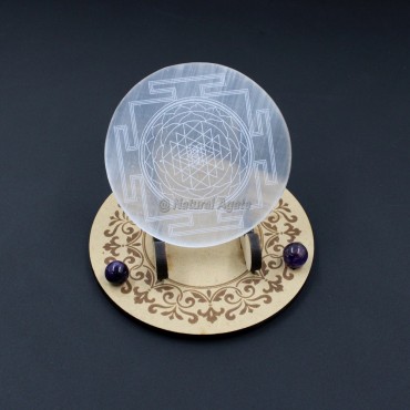 Shree Yantra Charging Plate for Reiki Healing (No Stand)