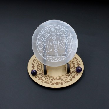 Meditation Selenite Charging Plate (No Stand)