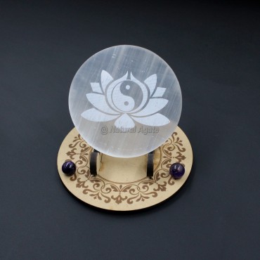 Selenite Ying Yang Charging Plate (No Stand)