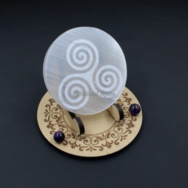 Triskelion Selenite Charging Plate (No Stand)