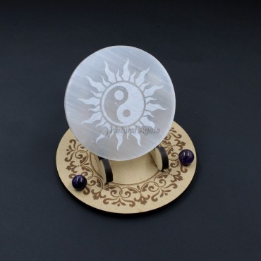 Ying Yang Selenite Charging Plate (No Stand)