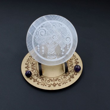 Healing Tree Selenite Charging Plate (No Stand)