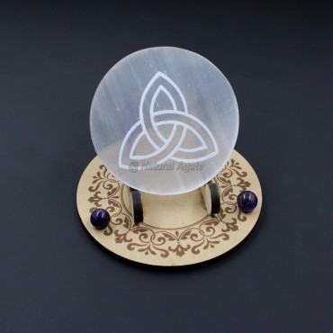 Triquetra Selenite Charging Plate (No Stand)